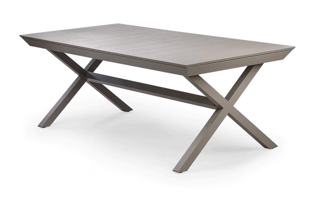 Aluminum opening table Barcelona - Cappuccino - Sand