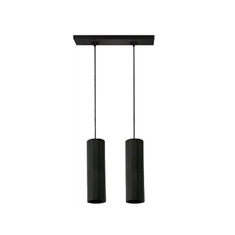 Hanging double cylinder light fixture