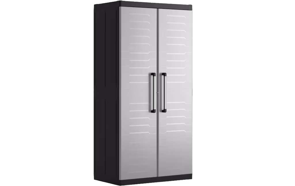 Detroit XL tall utility cabinet - gray-black