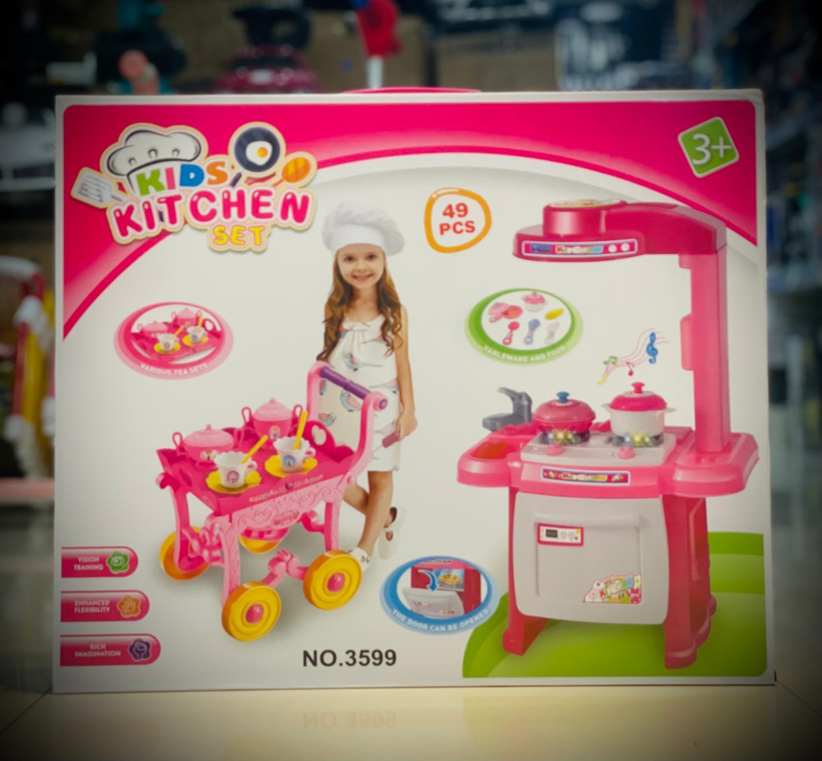 Toy kitchen set for children