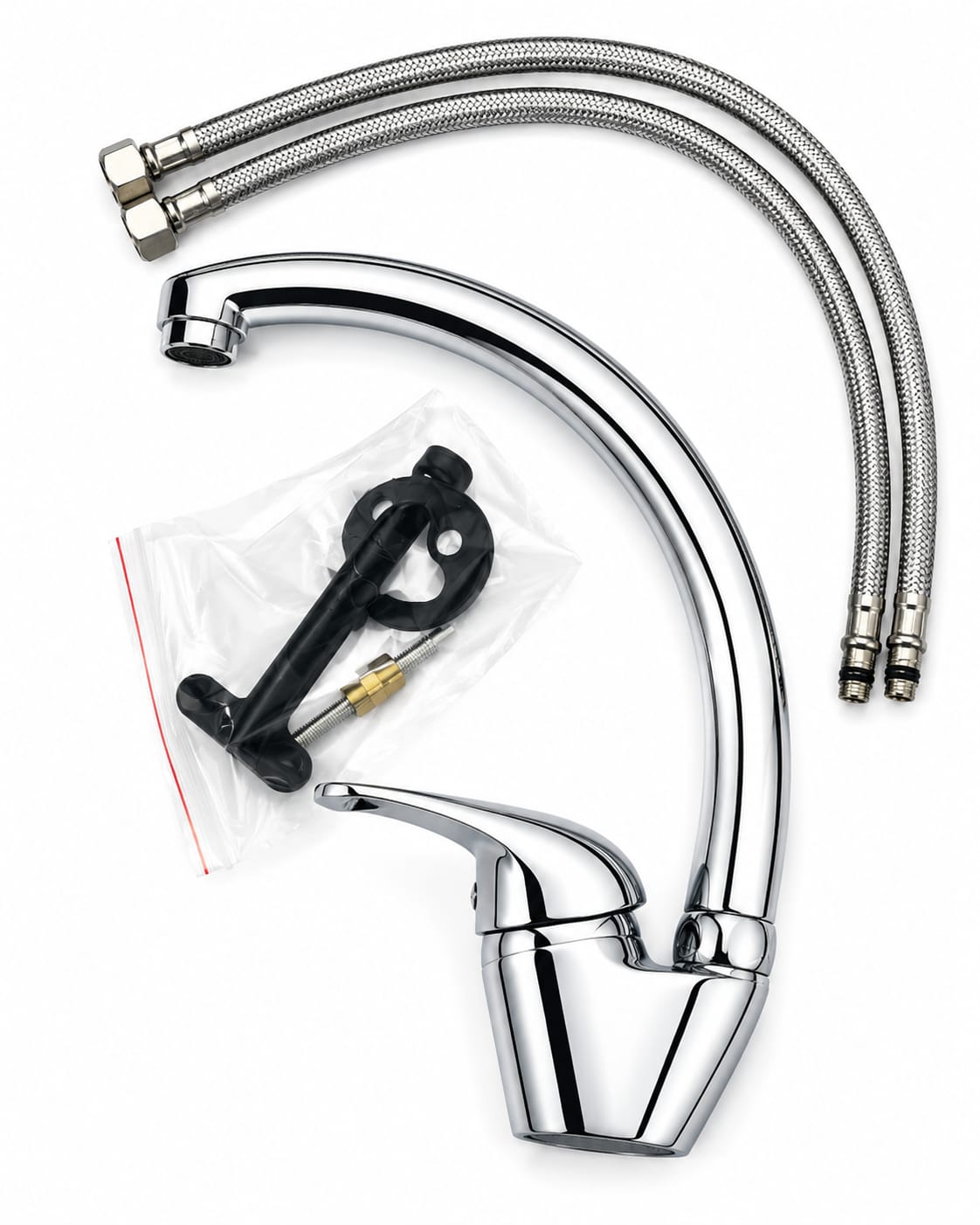 Swan faucet long spout swivel for kitchen sink