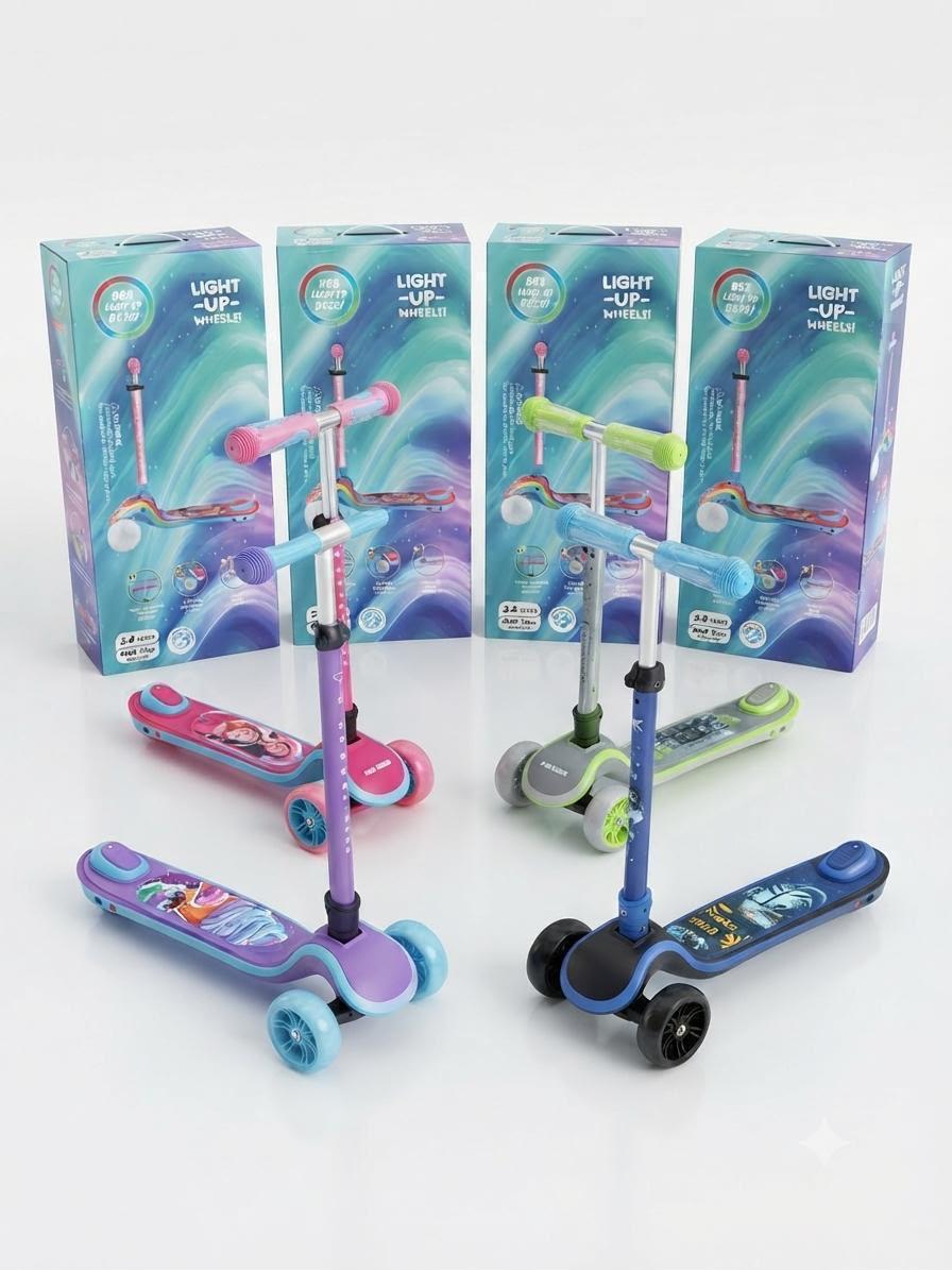 קורקינט 3 גלגלים לילדים עם היגוי בהטיה