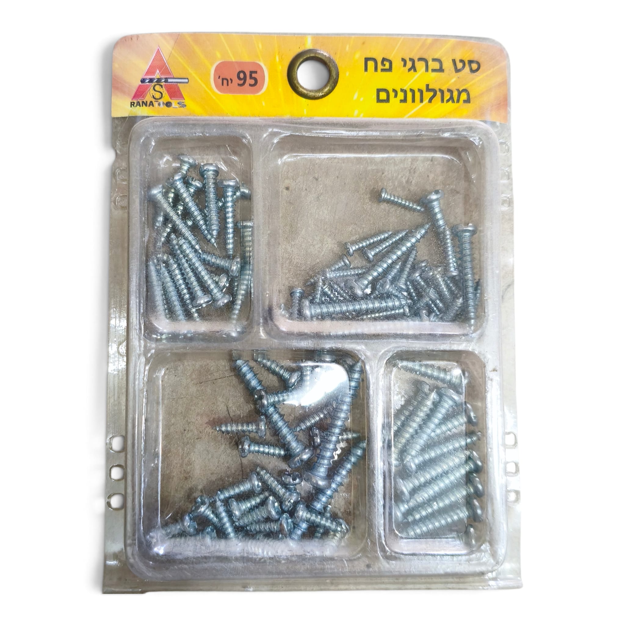 סט ברגי פח מגולוונים (פיליפס)-95 יחידות