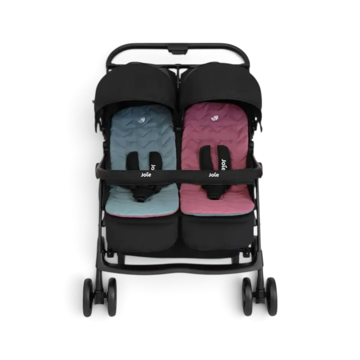 עגלת תאומים קומפקטית המתאימה מלידה aire™‎ twin - שחור/כחול ורוד Shale