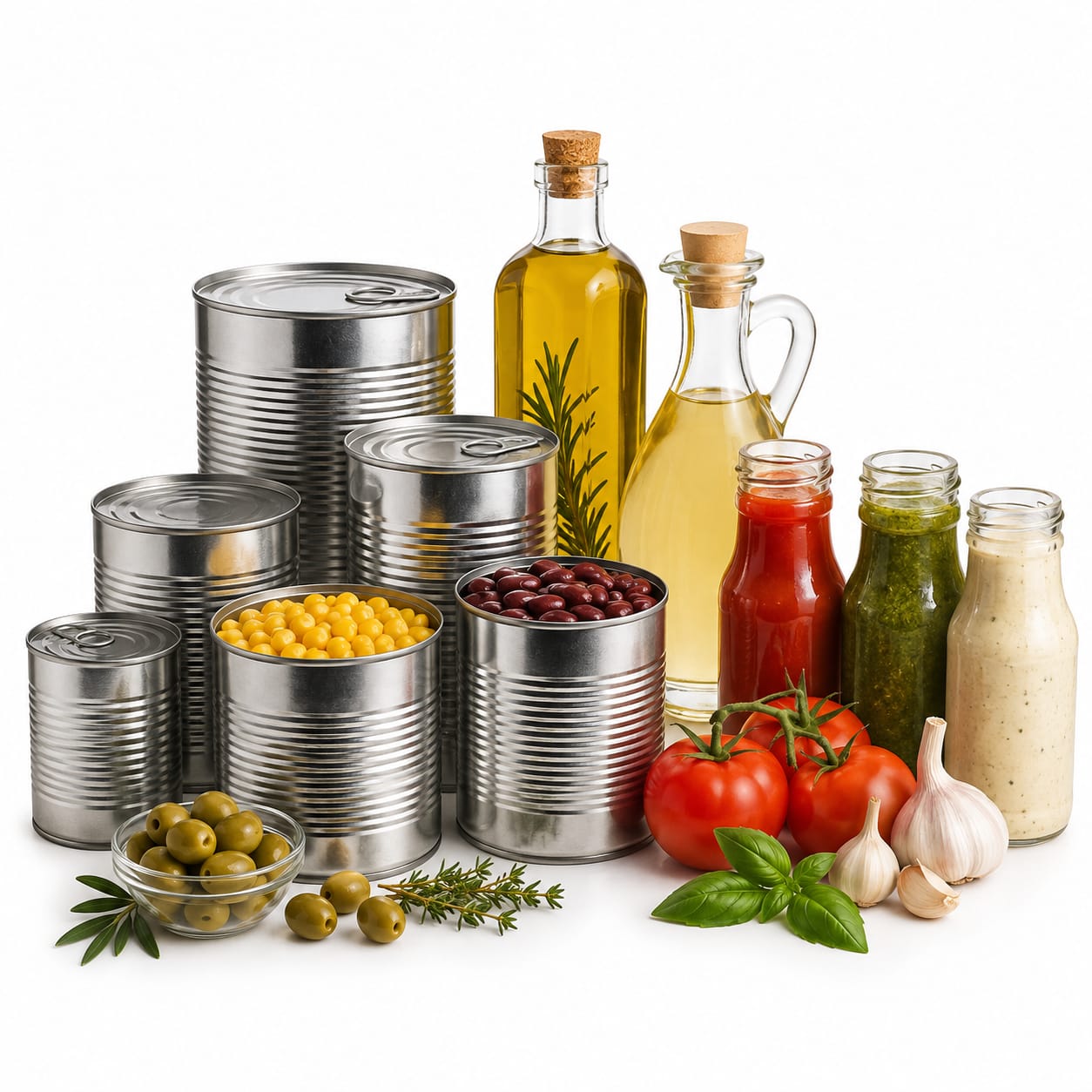 שימורים, רטבים ושמנים