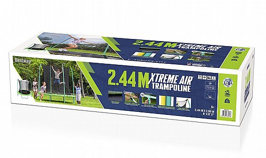 טרמפולינה 8 פיט 2.44 מטר|   Xtreme air trampolin Bestway